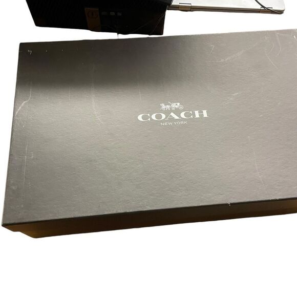 Coach Brown Leather Boots size 5.5 excellent like new Easton semi matte calf - Picture 5 of 5